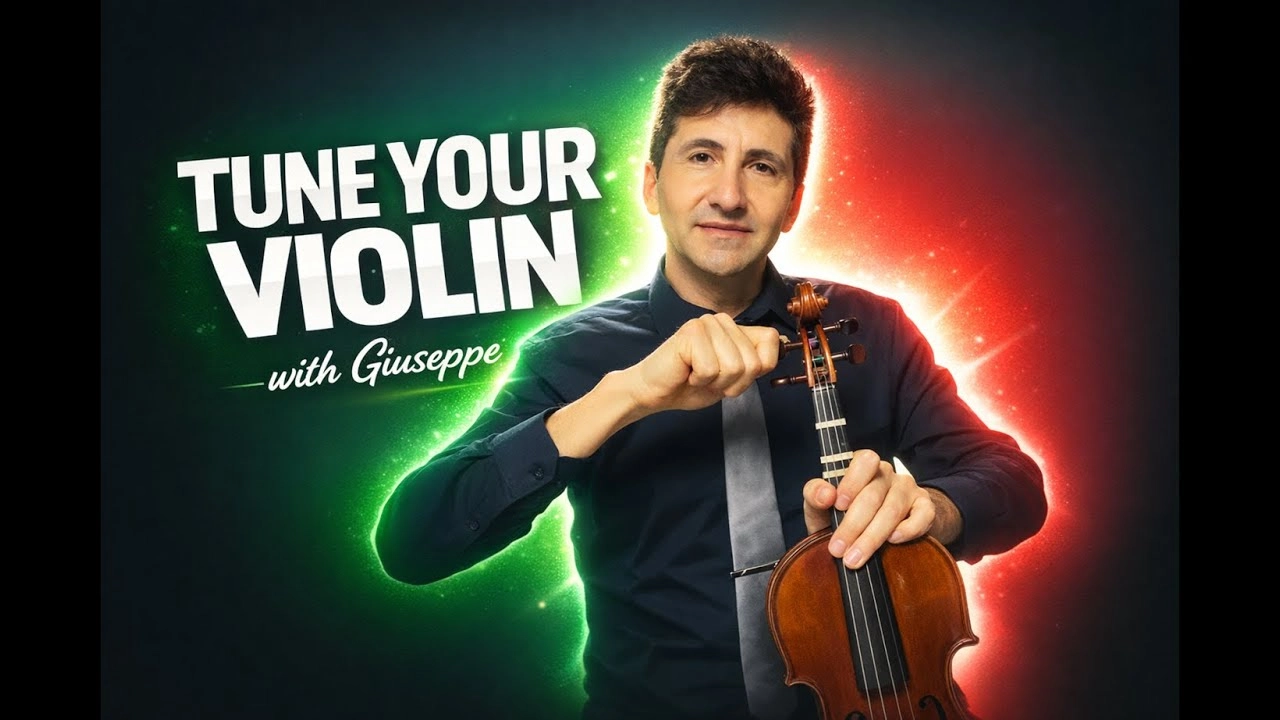 Tuning the violin with Giuseppe